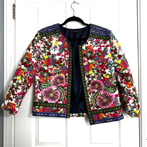 Paul & Zera Women's Flower Print Jacket Size Large